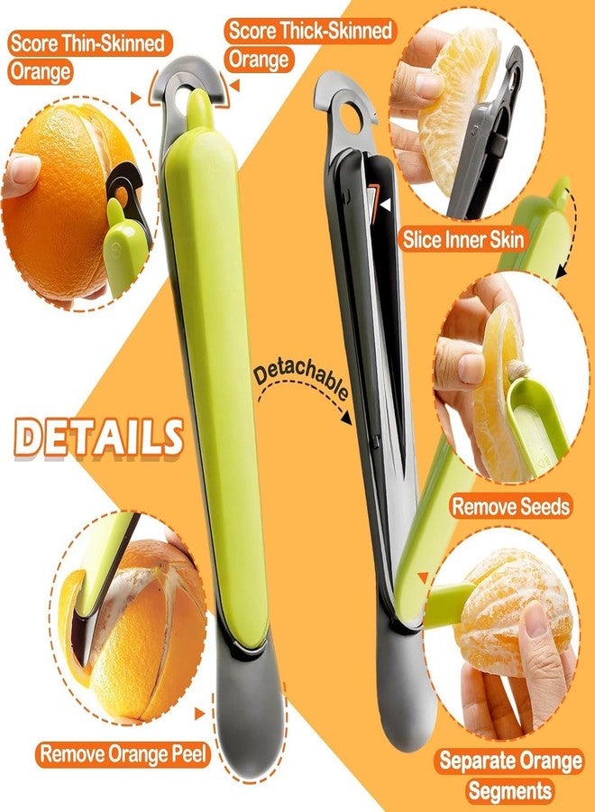 VATTU Orange Peeler | Easy to Peel Citrus Peeler Tool | Plastic Orange Slicer | Creative Kitchen Gadget Multicolour - Image 2